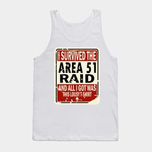 I Survived The Area 51 Raid Tank Top